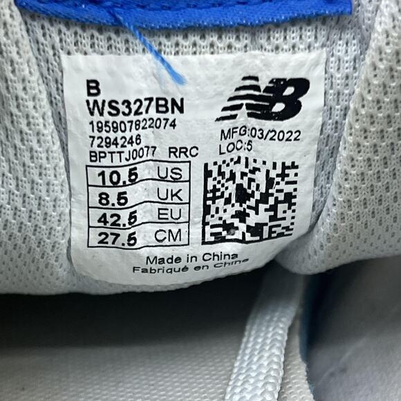 Men's 9 / Women's 10.5 - New Balance 327 Gray Suede Running Low Shoes Sneakers - Picture 8 of 8